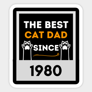 The Best Dog Dad From 1980 Sticker